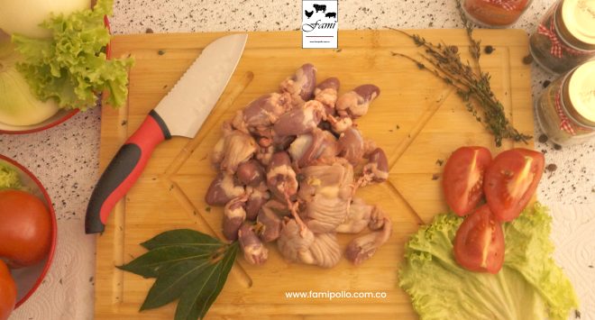 Mollejas y Corazones de Pollo x Libra